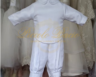 B102 Made in the USA Luxury Christening suit by Piccolo Bacio Kleding Jongenskleding Babykleding voor jongens Pakken 