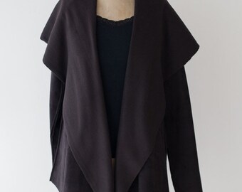 fleece wrap jacket with pockets
