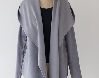 fleece wrap jacket with pockets
