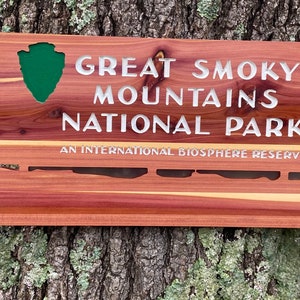 Great Smoky Mountains National Park Wall Decor Tennessee TN North Carolina NC Entrance Sign Miniature Replica Gatlinburg