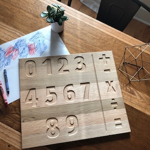 モンテッソーリ数字トレースボード - 数字と手書きの学習に最適!