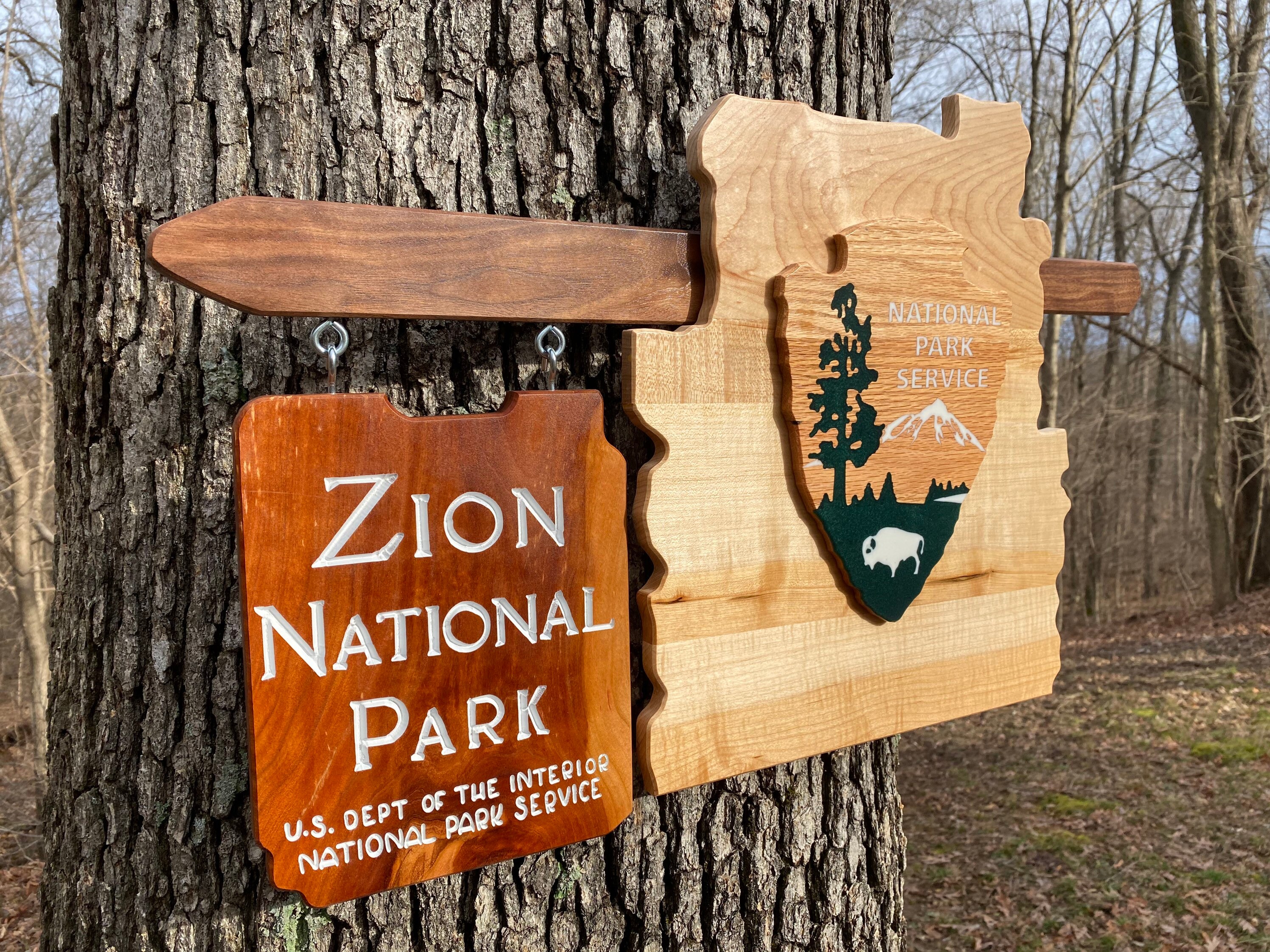 Zion National Park Wall Decor Utah UT Kenab Entrance Sign Deluxe ...