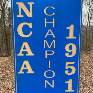 Banner del Campeonato Nacional de la Universidad de Kentucky 1951 Rupp Arena Wildcats March Madness 17.5&quot;x12&quot;