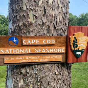 Cape Cod National Seashore Wall Art Decor Entrance Sign Replica 28&quot; Wide