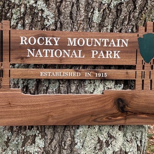 Rocky Mountain National Park Colorado CO Estes Park Eingangsschild Miniatur Nachbau