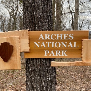 Arches National Park Wall Decor Art Entrance Sign Replica 28&quot; Inches Wide Utah UT
