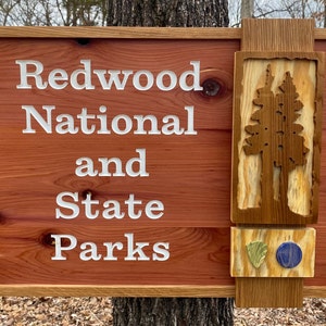 Redwood National and State Park Wall Art Decor Entrance Sign California