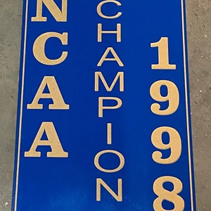 University of Kentucky 1998 National Championship Banner Rupp Arena Wildcats March Madness 17.5&quot;x12&quot;