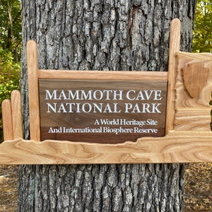 Mammoth Cave National Park Wall Décor Kentucky KY Deluxe Miniature Entrance Sign 28&quot; Wide