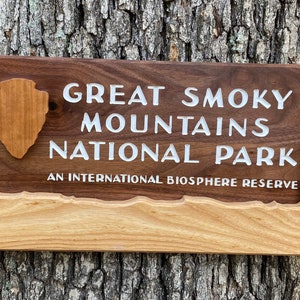 Great Smoky Mountains National Park Wall Décor Tennessee TN North Carolina NC Entrance Sign Replica 28” Wide Gatlinburg