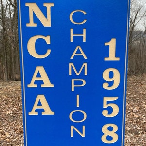 Bandeira do Campeonato Nacional da Universidade de Kentucky 1958 Rupp Arena Wildcats 17,5&quot;x12&quot;