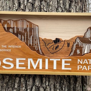 Yosemite National Park Wall Décor California CA Deluxe Entrance Sign Replica 28&quot; Miniature