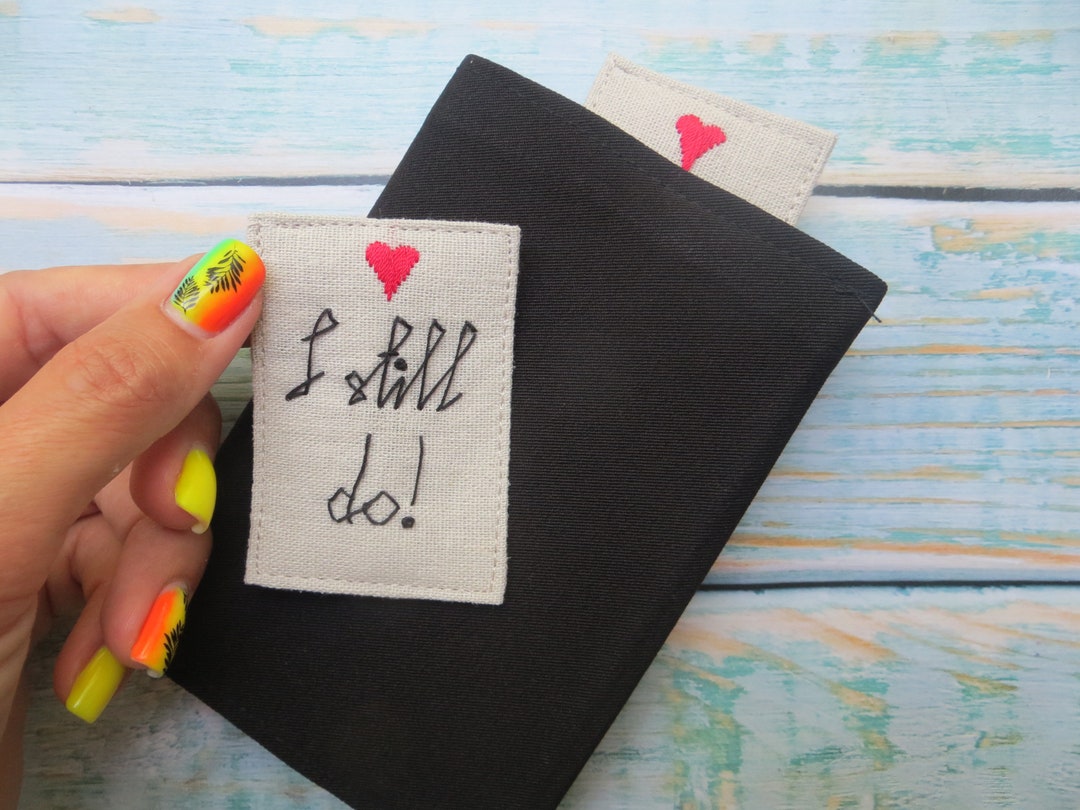 Linen Anniversary Wallet Note: Embroidered 'I Still Do' Gift - Etsy