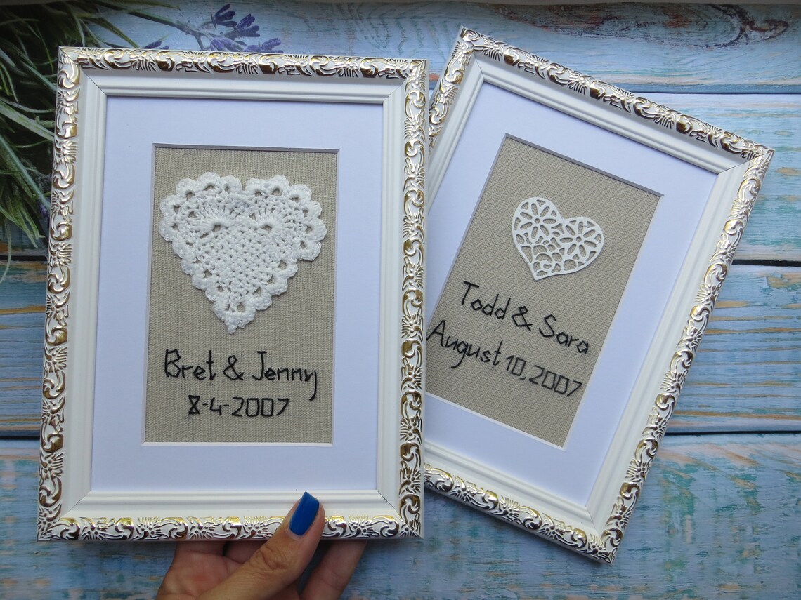 Linen Lace anniversary gift for him her 13th 4th 12th Etsy