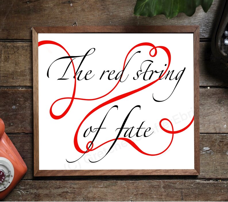 The Red String of Fate Ancient Proverb Red String of Fate Print