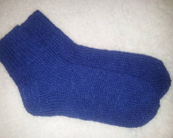 Hand Knitted, Wool Socks For Men,Blue Wool Socks,EU40-42 Handmade Socks ,House Wool Socks ,Men Wool Socks