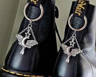 Adornos para botas Polilla plateada