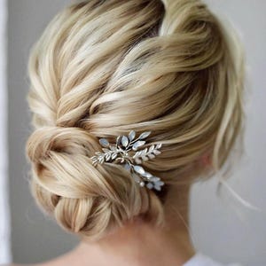 Bridal Hair Pin Something blue Bridal Hair pin Bridal Wedding Hair Accessories Something blue Hair pins Silver Bridal Hair Accessories