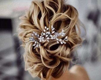 Bruids zendspoel Bruiloft zendspoel Bruids haarkam Bruidskam bruiloft haarstukje Bloemen zendspoel Parel zendspoel Bruiloft kam