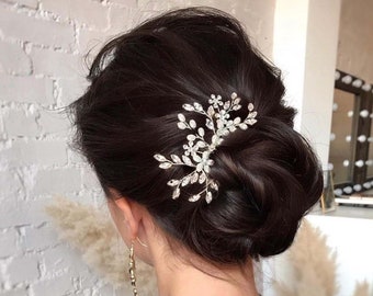 Crystal Bridal Hair Comb Pearl Wedding Hair Comb Bridal Comb Pearl Hair Comb Hair Comb for Wedding Bridal Hair Piece Hair Comb