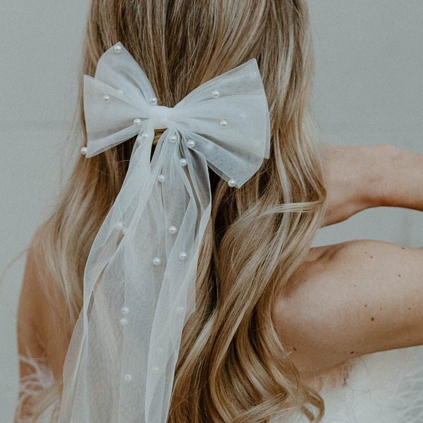 Noeud de mariée enterrement de vie de célibataire perle voile de mariée noeud de cheveux de mariée noeud de voile de mariée accessoire de cheveux de mariée accessoires de cheveux de mariage pour la mariée