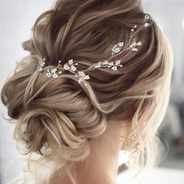 Schleierkraut Haarranke Braut Haarschmuck Braut Haarschmuck Hochzeit Haarschmuck Braut Haarschmuck Silberne Hochzeit Haarschmuck