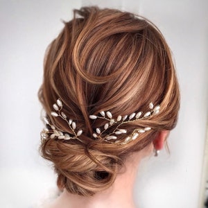 Pearl Hair Pins Bridal Hair Pins Vine Bridal Hair Pins Wedding Hair Accessories Pearl Hair Pins Pearl Bridal Hair Accessories
