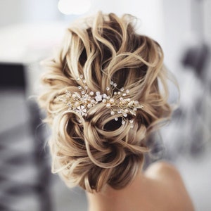 Crystal and pearl hot sale wedding hair accessories