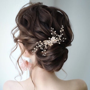 Floral Hair Comb Crystal Bridal Hair Comb Floral Bridal Hair Accessory Pearl Hair Comb Bridal Hair Piece Wedding Hair Accessory