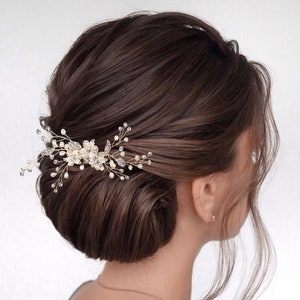 Crystal Bridal Hair Comb Pearl Wedding Hair Comb Bridal Comb Pearl Hair Comb Hair Comb for Wedding Bridal Hair Piece Hair Comb