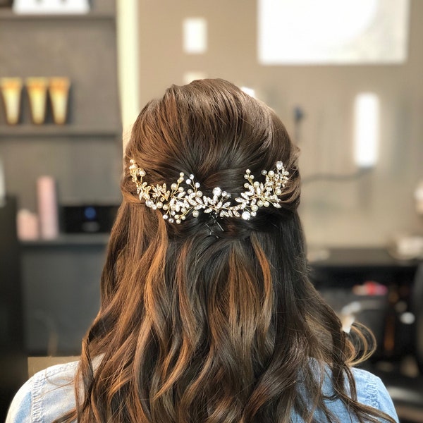 Bridal hair vine Wedding Hair vine Bridal Hair piece Bridal Hair Accessories Wedding Hair Accessories Bridal hair vine Bridal Halo