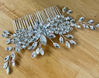 Crystal hair piece Silver Bridal hair comb Silver Bridal Hair Accessory Crystal hair comb Wedding Hair Accessories Crystal hair piece