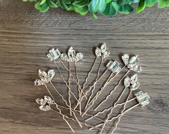 Épingles à cheveux de mariage en cristal Accessoire de cheveux de mariée en cristal Pièce de cheveux de mariée en cristal Cadeau de demoiselles d'honneur Épingles à cheveux de mariage Épingles à cheveux de demoiselles d'honneur