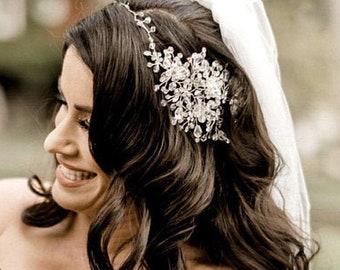 Pezzo per capelli da sposa Accessorio per capelli da sposa in cristallo Pezzo per capelli da sposa Vite per capelli da sposa in cristallo Pezzo per capelli da sposa Accessori per capelli da sposa