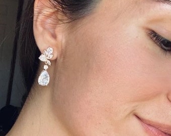 Crystal Earrings Bridal Earrings Drop Wedding Earrings Bridal Jewelry set Bridesmaids Earrings  Crystal Drop Earrings