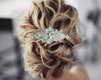 Crystal Hair Comb Bridal Hair Comb Wedding Hair Piece Wedding Hair Comb Pearl Wedding Hair Comb Floral Hair Comb