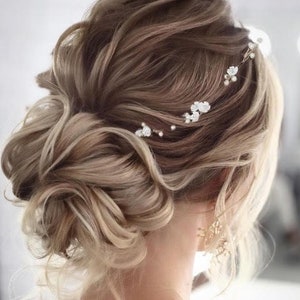 Floral Bridal Hair Vine Wedding Hair piece Bridal hair accessory  Wedding Hair Accessory Flower Girl Bridal Hair Vine Bridal Hair crown