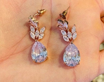 Bridal Earrings Drop Crystal Bridal Earrings Crystal Drop earrings Bridal Jewelry Bridesmaids earrings Bridesmaids gift Crystal earrings