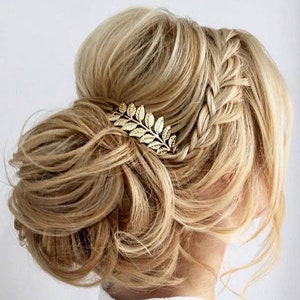 Leaf Hair Comb Bridal Hair Piece Wedding Hair Accessories Leaf Bridal Hair Comb Gold Wedding Hair Comb Gold Leaf Bridal Hair piece