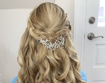 Bridal hair piece Bridal hair vine Bridal Hair Accessories Wedding Hair Accessories Silver Wedding hair piece Rose gold Bridal hair vine