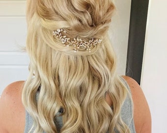 Bridal Hair Accessory Silver Bridal hair piece Bridal hair vine Wedding Hair Accessories Silver Bridal hair piece Rose gold Bridal hair vine