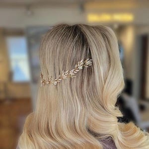 Bridal hair piece Leaf Bridal hair vine Leaf Bridal headpiece Bridal hair Accessories Wedding hair comb Wedding hair piece Gold hair vine