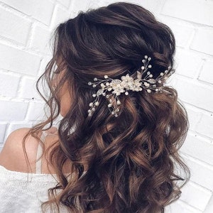 Crystal Wedding Hair Comb Pearl Bridal Hair Comb  Bridal Hair Accessories Pearl Hair Comb Bridal Hair Piece Wedding Hair Accessories