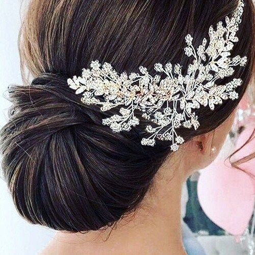 Bridal hair vine Wedding hair vine Bridal hair piece Quinceanera hair piece Silver Bridal hair accessories Gold Wedding hair accessories