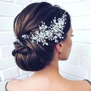 Crystal Bridal hair piece Wedding hair piece Wedding Hair Accessories Bridal Hair Accessories Crystal Bridal Hair vine Quinceanera Jewelry image 1