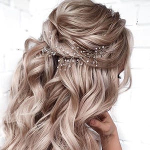 Bridal Hair Vine Wedding Hair Vine Bridal Hair Accessories Wedding Hair Accessories Rose Gold Bridal Hair Vine Silver Bridal Hair Piece Etsy