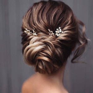 Bridesmaid Hair Pins Rose Gold Bridal Hairpiece Wedding Hair Accessories  Silver Wedding Comb Rose Gold Wedding Hair Comb Bridesmaid Hairpin
