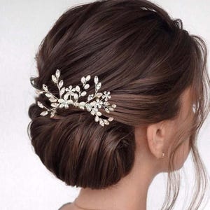 Floral Bridal Hair Comb Pearl Wedding Hair Comb Bridal Comb Pearl Hair Comb Hair Comb for Wedding Bridal Hair Piece Hair Comb