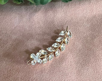 Crystal Hair clip Small Wedding Hair piece Bridesmaids Hair Accessory Crystal Wedding Hair Accessory Floral Bridal Hair Barrette