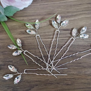 Bridal Hair Pins Crystal Bridal Hair Accessories Wedding Hair Accessories Silver Hair Pin Bridesmaid Hair Pins Crystal hair pins